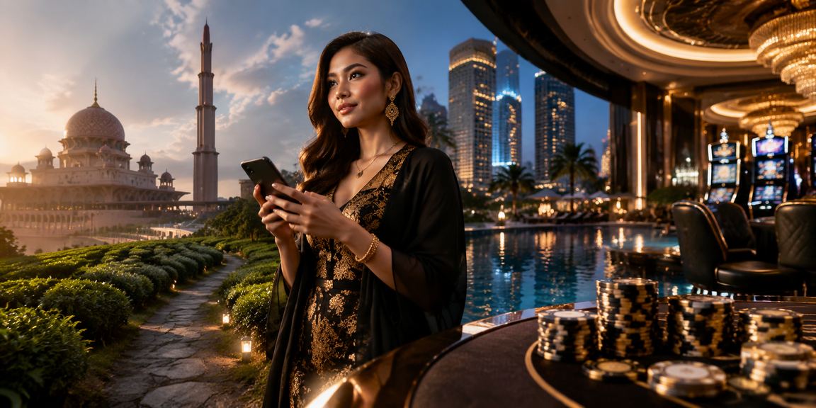 Pengguna Putrajaya mengakses kasino mudah alih dengan gaya Melayu tempatan